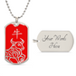 Year of the Fire Ox Dog Tag Necklace
