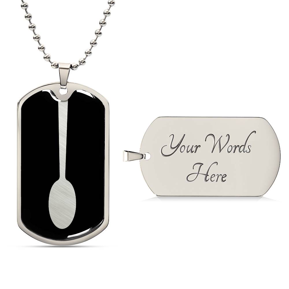 Spoon Dog Tag Necklace