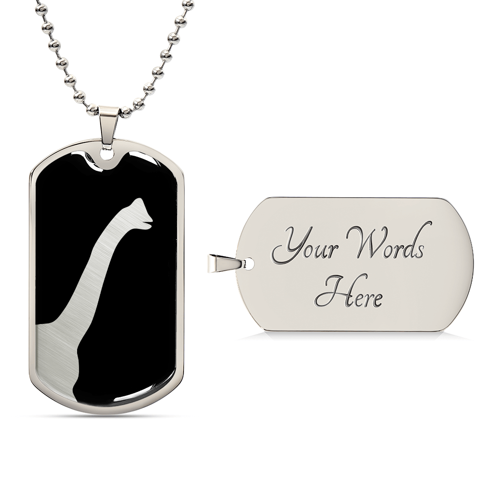 Brontosaurus Dog Tag Necklace