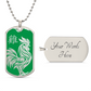 Year of the Wood Rooster Dog Tag Necklace