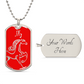 Year of the Fire Horse Dog Tag Necklace