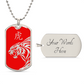 Year of the Fire Tiger Dog Tag Necklace