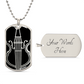 Violin Dog Tag Necklace
