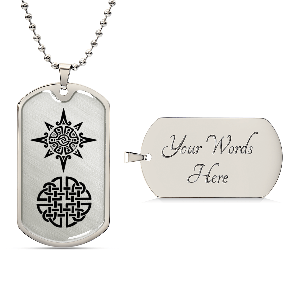 Aztec & Celtic Dog Tag Necklace
