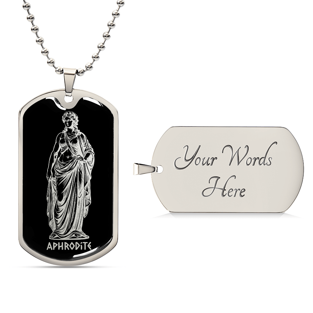 Aphrodite Dog Tag Necklace