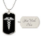 Pharmacist Dog Tag Necklace