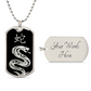 Year of the Water Snake Dog Tag Necklace