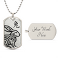 Year of the Metal Rabbit Dog Tag Necklace