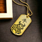 Year of the Earth Ox Dog Tag Necklace