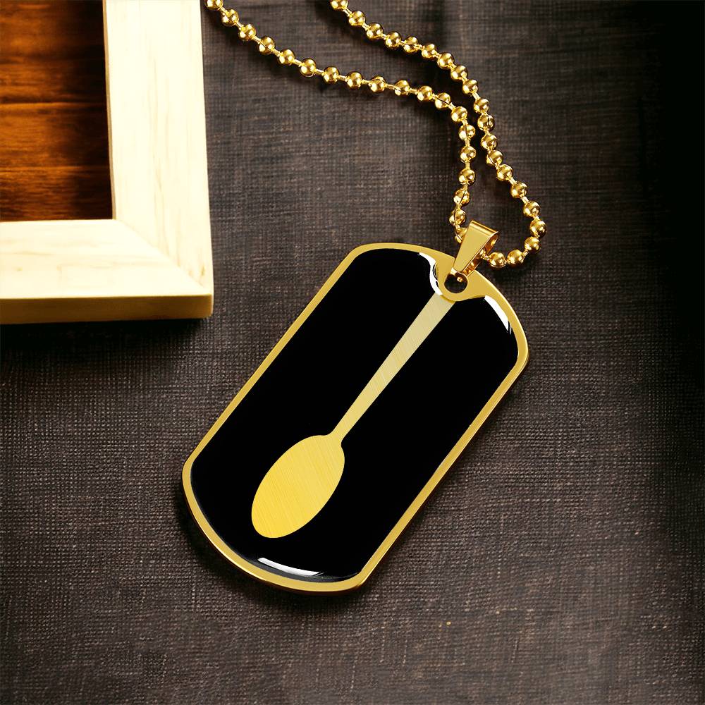 Spoon Dog Tag Necklace