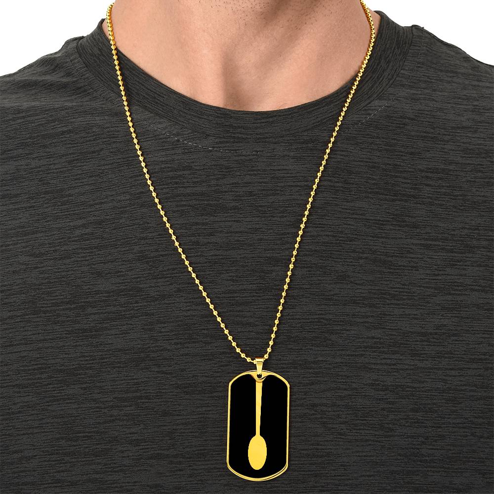 Spoon Dog Tag Necklace