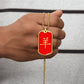 Year of the Fire Goat Dog Tag Necklace
