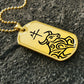 Year of the Earth Ox Dog Tag Necklace