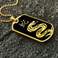 Year of the Water Snake Dog Tag Necklace
