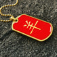 Year of the Fire Goat Dog Tag Necklace
