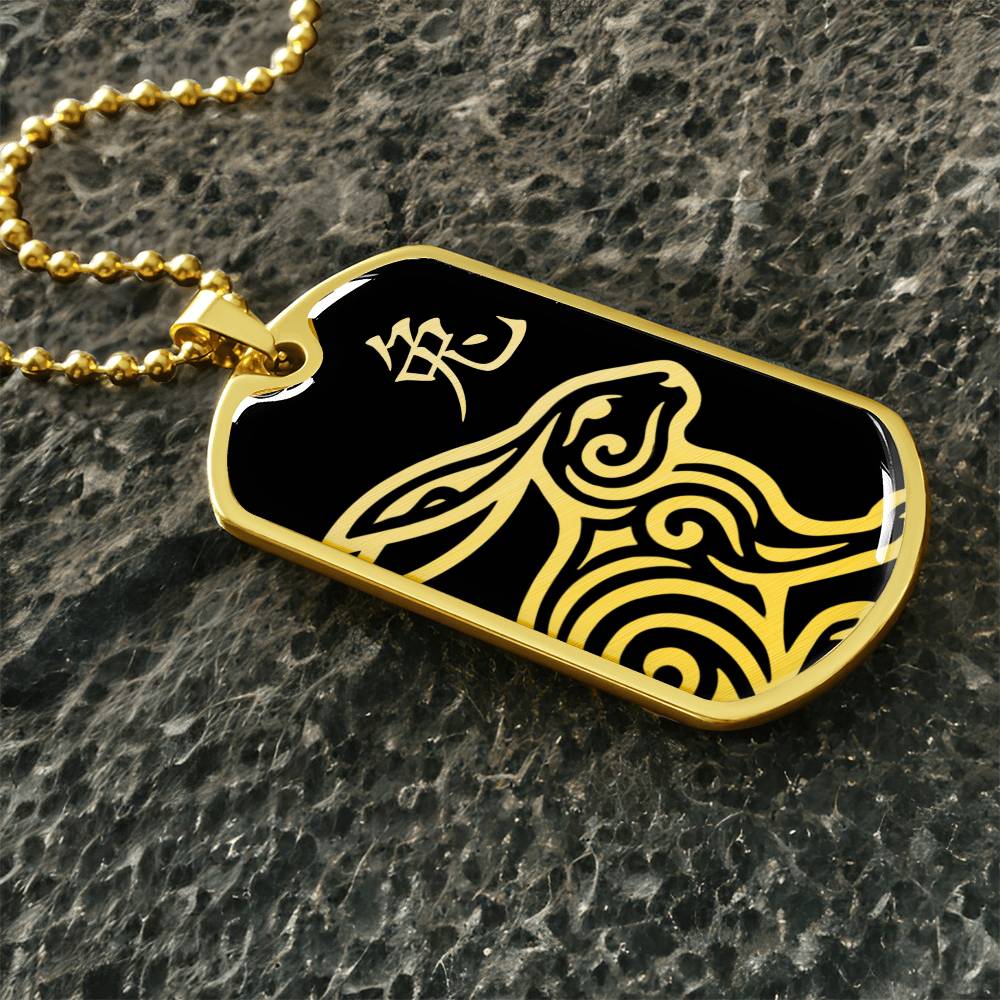 Year of the Water Rabbit Dog Tag Necklace