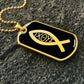 Ichthys Dog Tag Necklace