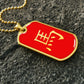 Year of the Fire Horse Dog Tag Necklace