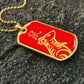 Year of the Fire Rat Dog Tag Necklace