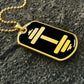 Dumbbell Dog Tag Necklace