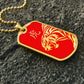 Year of the Fire Tiger Dog Tag Necklace