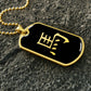 Year of the Water Horse Dog Tag Necklace