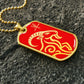Year of the Fire Goat Dog Tag Necklace