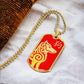 Year of the Fire Dog Dog Tag Necklace