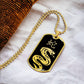 Year of the Water Snake Dog Tag Necklace