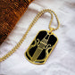 Violin Dog Tag Necklace