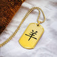 Year of the Earth Goat Dog Tag Necklace
