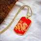 Year of the Fire Dragon Dog Tag Necklace