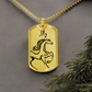 Year of the Earth Horse Dog Tag Necklace