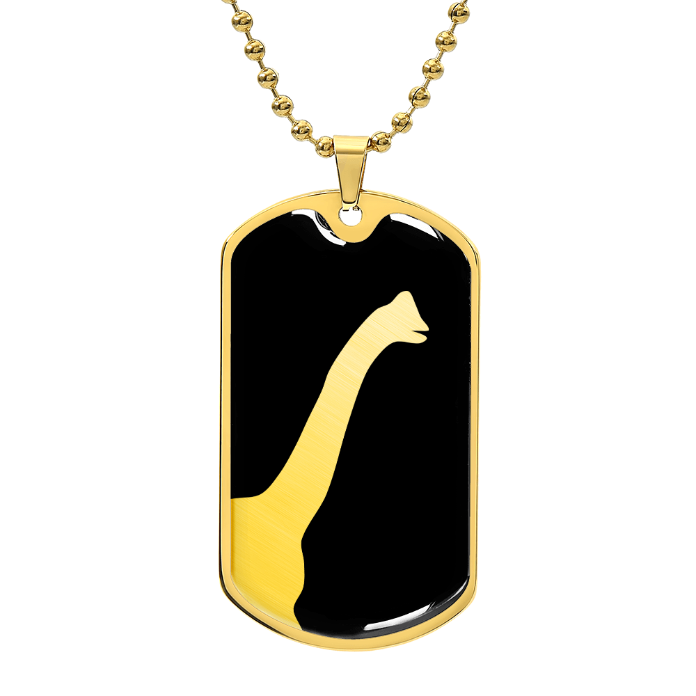 Brontosaurus Dog Tag Necklace