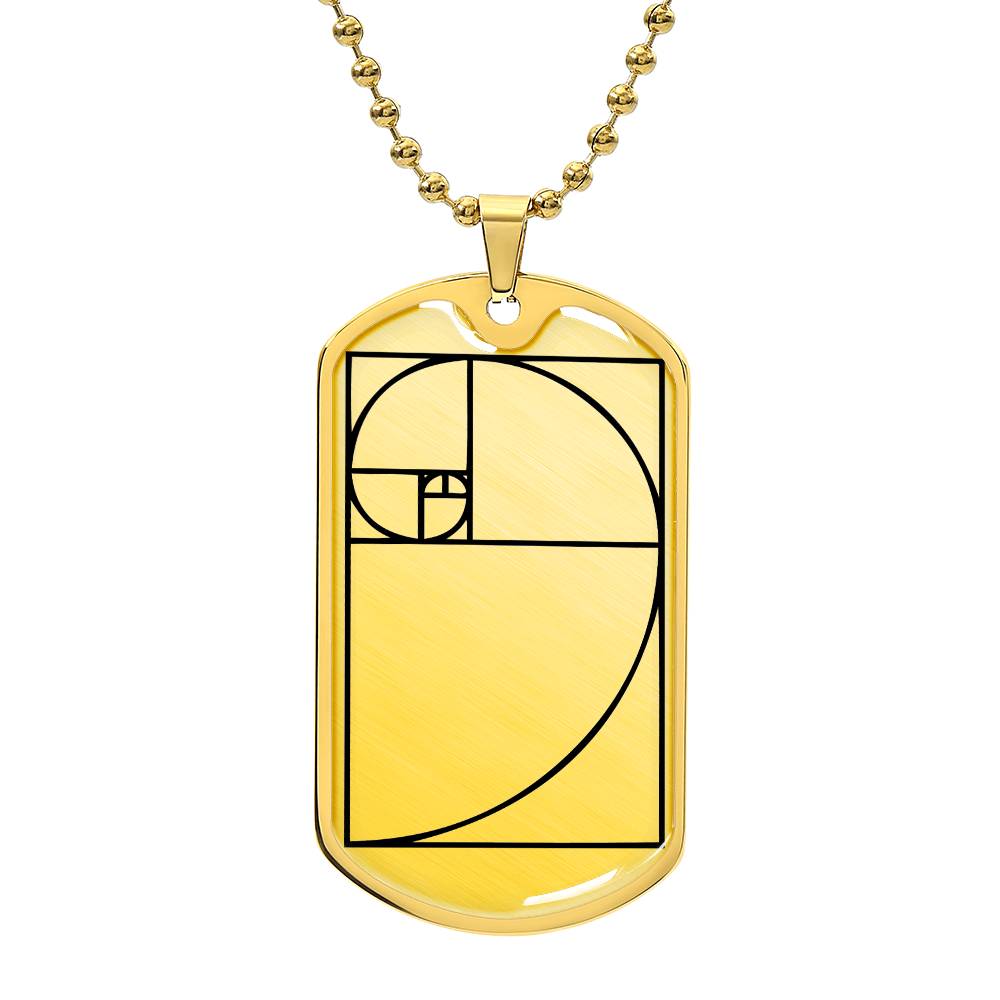 Fibonacci sequence Dog Tag Necklace