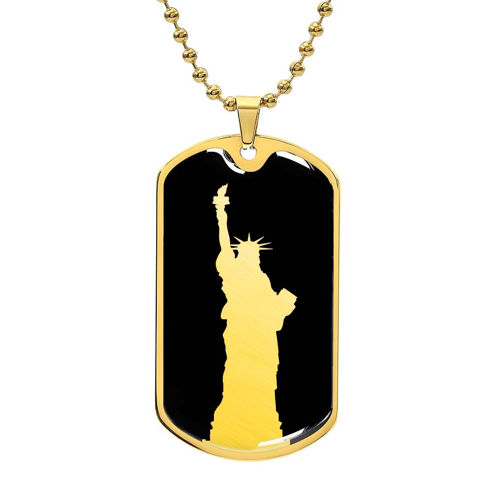 Statue of Liberty Dog Tag Necklace