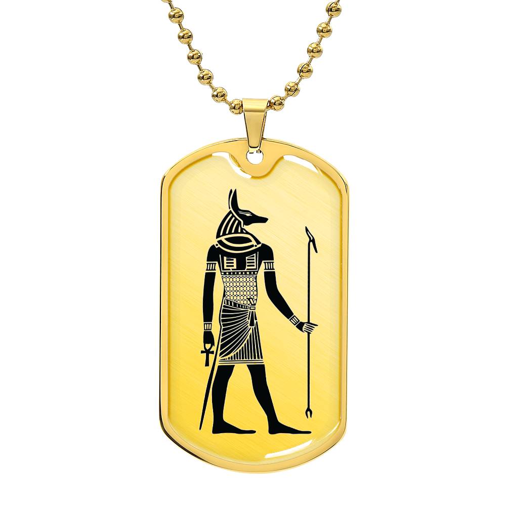 Anubis Dog Tag Necklace