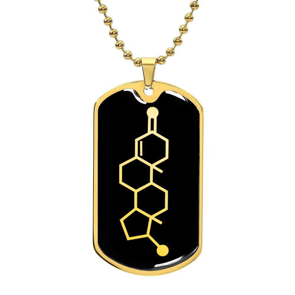 Testosterone Dog Tag Necklace