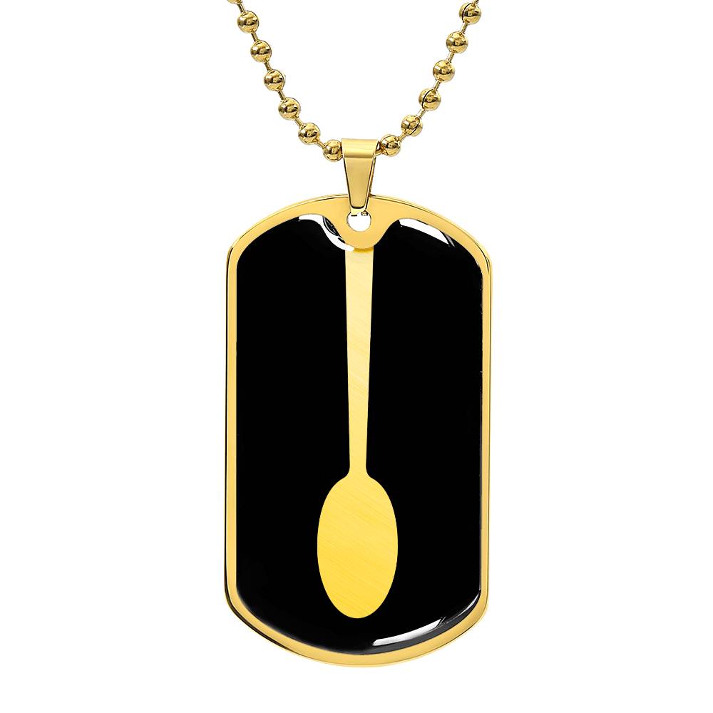 Spoon Dog Tag Necklace