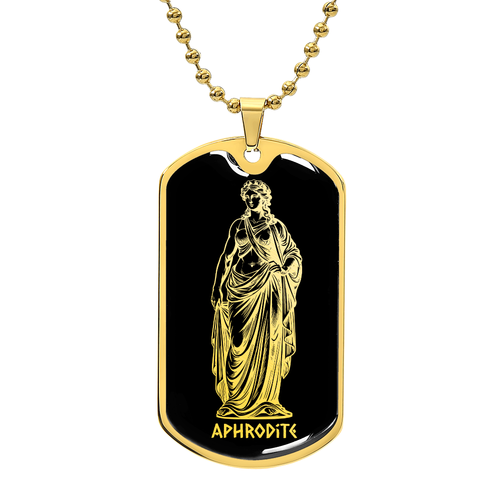 Aphrodite Dog Tag Necklace