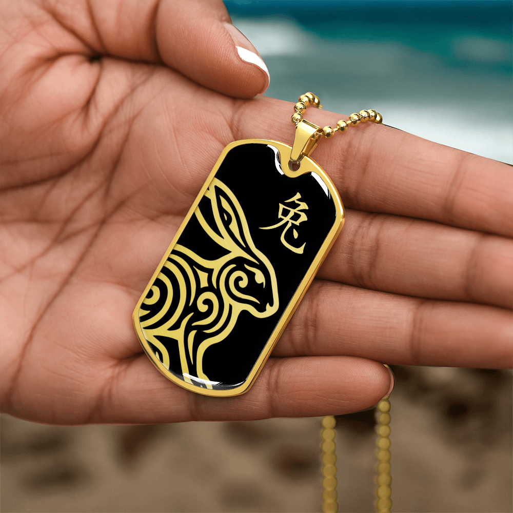 Year of the Water Rabbit Dog Tag Necklace
