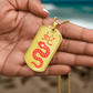 Year of the Earth Snake Dog Tag Necklace