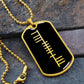 Faith in Ogham Dog Tag Necklace