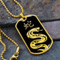 Year of the Water Snake Dog Tag Necklace
