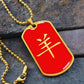 Year of the Goat Dog Tag Necklace