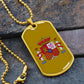 Coat of arms of Spain Gold Dog Tag Necklace