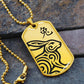 Year of the Earth Rabbit Dog Tag Necklace