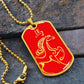 Year of the Fire Horse Dog Tag Necklace