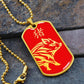 Year of the Fire Pig Dog Tag Necklace