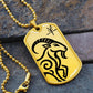 Year of the Earth Goat Dog Tag Necklace